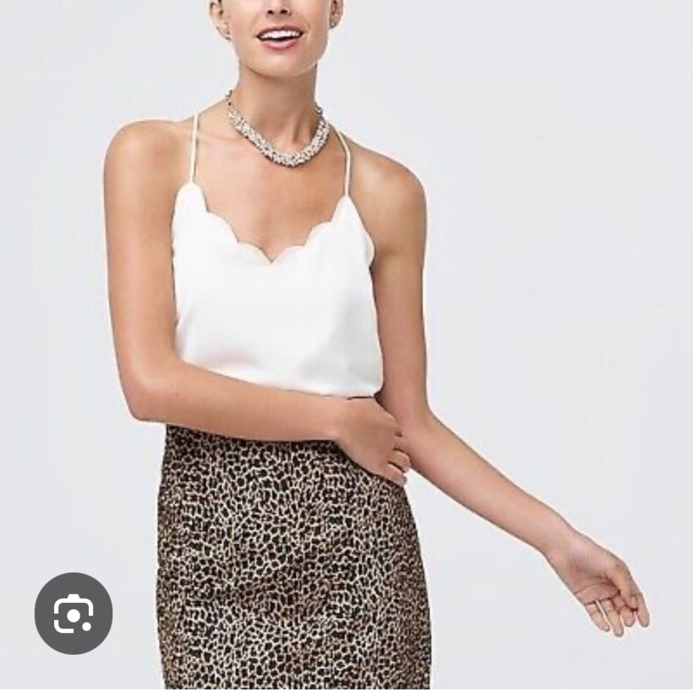 J Crew Factory scalloped camisole cami top